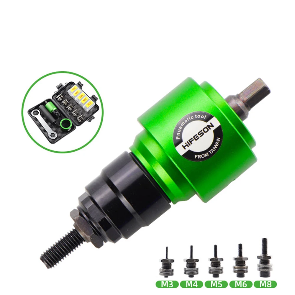 HIFESON M3 M4 M5 M6 M8 Electric Rivet Tool Aapter Manual Rivter Handheld Rivet Gun Connector Kit For Flat Nuts