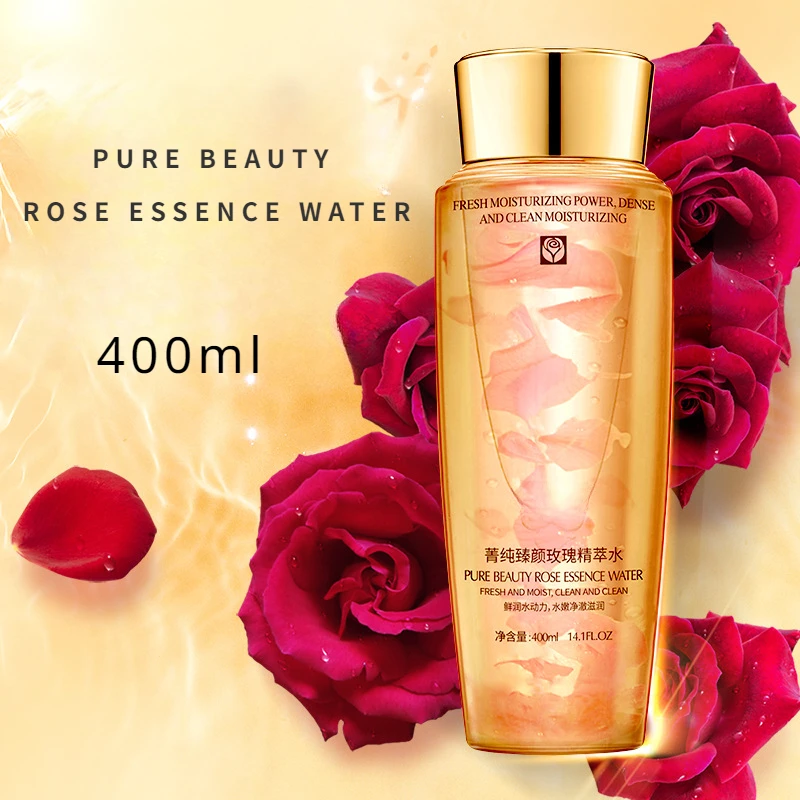 400ml Rose Queen Essence Water Rose Essence Water Moisturizing&Shrinking Pore Toner Essence Water Saving Desert Dry Skin