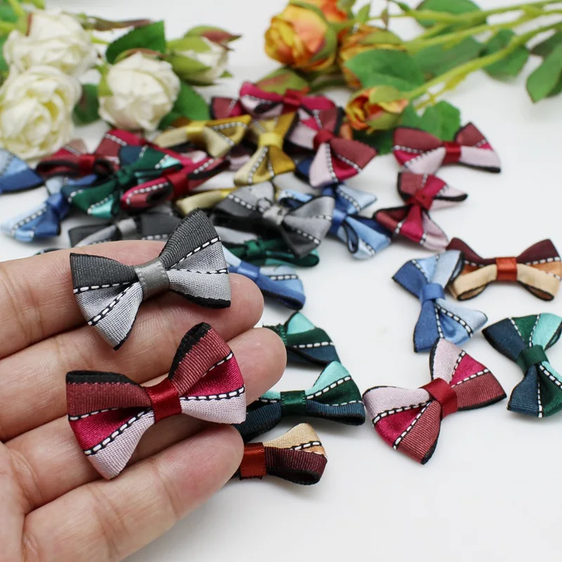 

20/50pcs laços artesanato ribbon bows DIY hairclip bowknot ornament clothes decoration kids bowtie mini bow