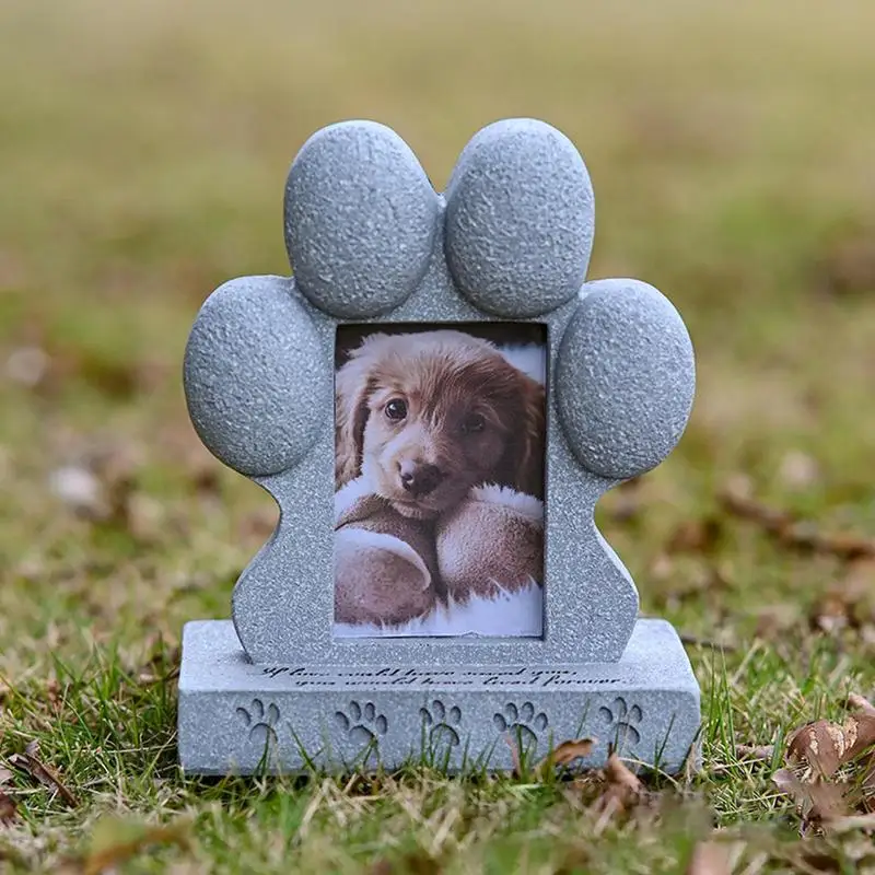 pet dog sacrifice tombstone can place Photo Creative resin simulation monument memorial stone Weather-Resistant dog tombstone