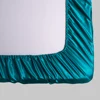 CARA CARLE Silk Satin Fitted Bed Sheet with Elastic Band Luxury Adjustable Mattress Cover for Single Couple Double Bed 6