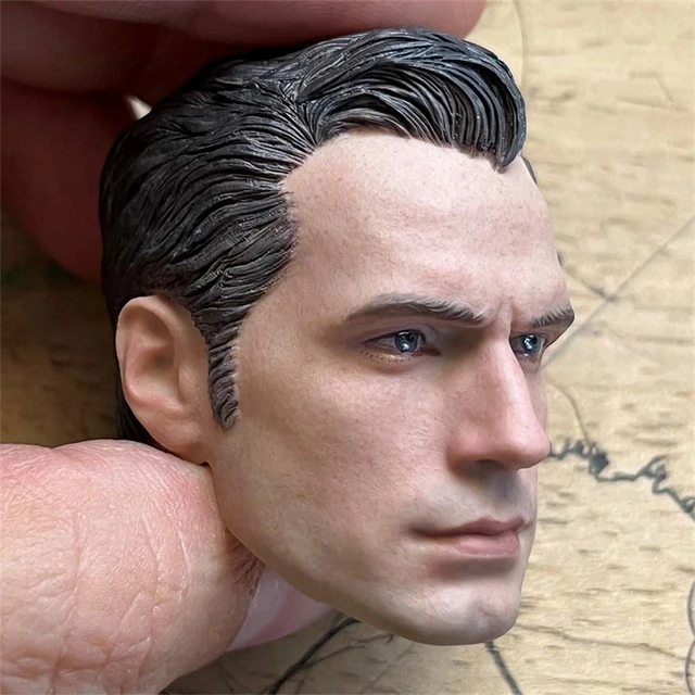 1/6 Scale Bearded Henry Cavill Head Sculpt PVC Head Carving Model for  12-inch Male