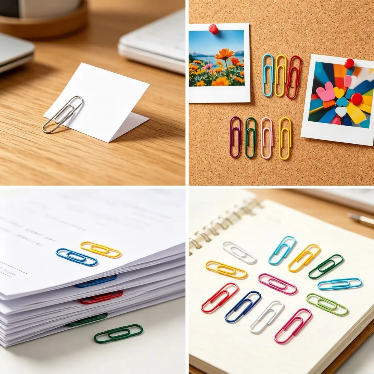 Vibrant Assorted Colored Paper Clips, 80 Pack - Reusable & Durable for Office and School Use