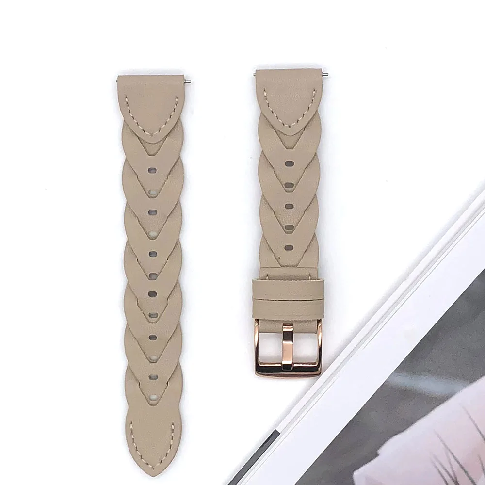 Elegant 18mm Artificial Leather Watch Strap Replacement Bracelet
