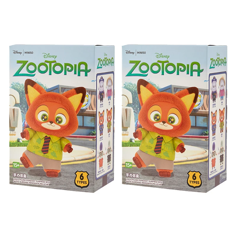 miniso zootopia ニック ジュディ ベルウェザー 4点セット Disney Zootopia Series Blind Box Cute Judy Nick Vinyl Plush