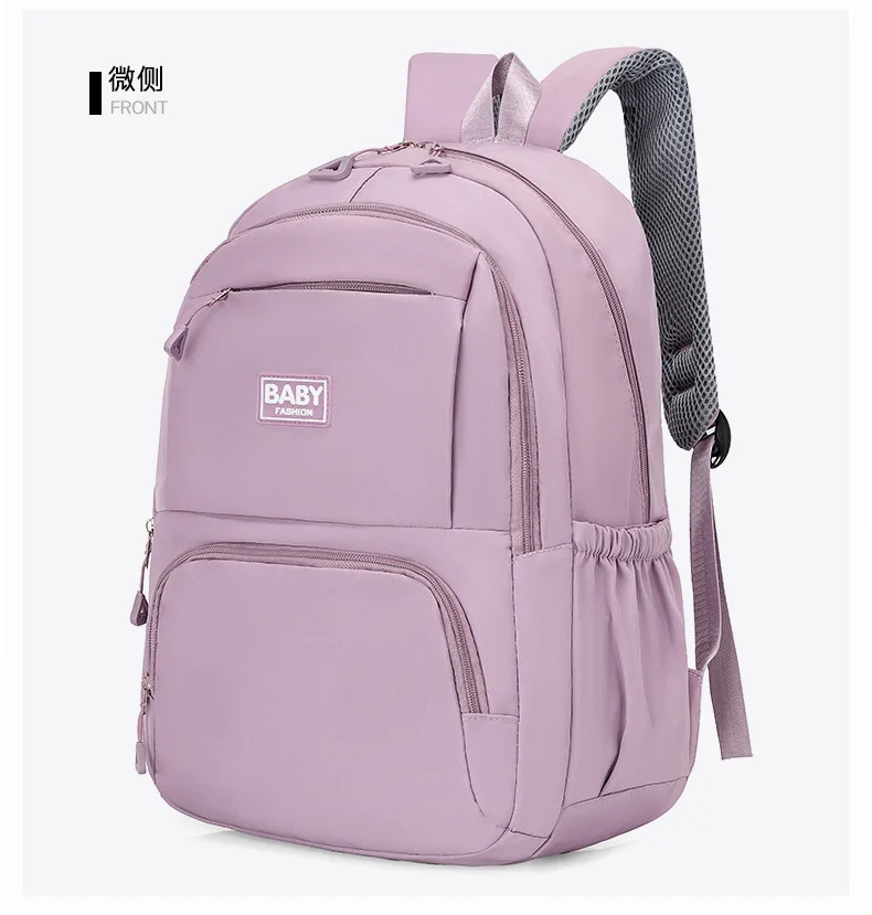 2026 heißer Verkauf Trendy Einfarbig Rucksack Für Studenten frauen Ins Stil Reise Rucksack Junior High School Geschenke – Detail 11