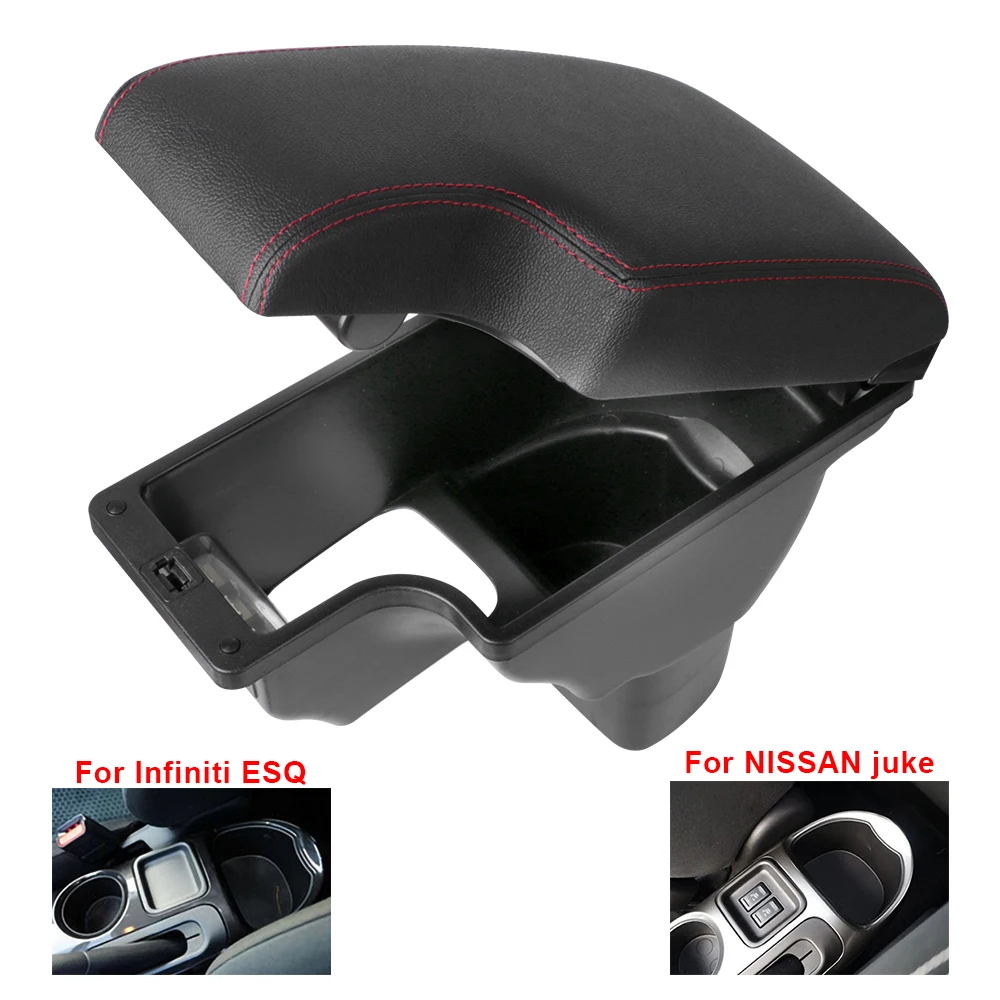 

Retrofit Parts USB For NISSAN juke For Infiniti ESQ Armrest Box Car Armrest Interior Details For 2010-2019 Storage Box