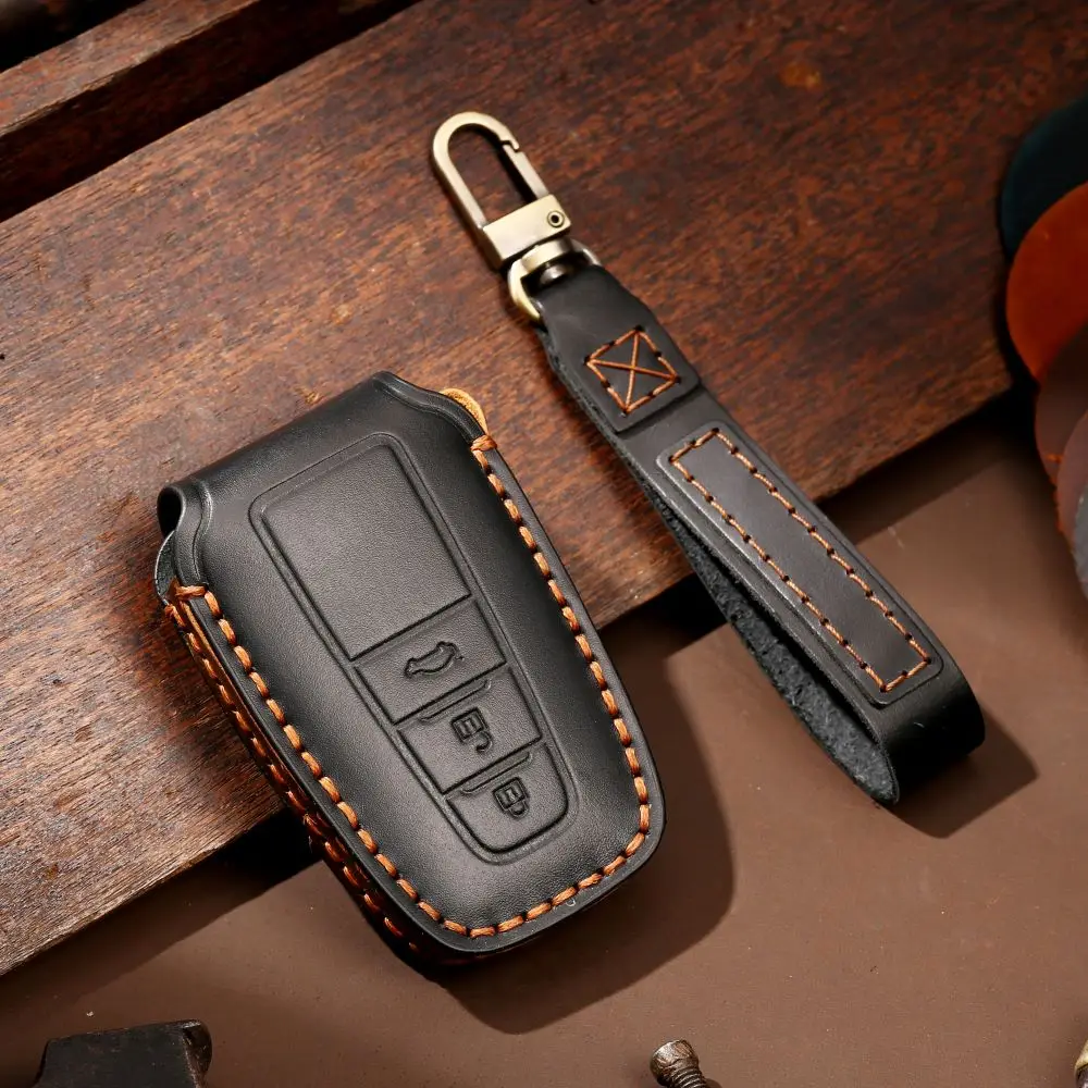 Leather Car Key Cover, Key Fob Holder Toyota Camry Avalon Corolla Toyota  RAV4, Toyota Prius Prime, 2018-up Toyota 86 GT 3 and 4 Buttons 