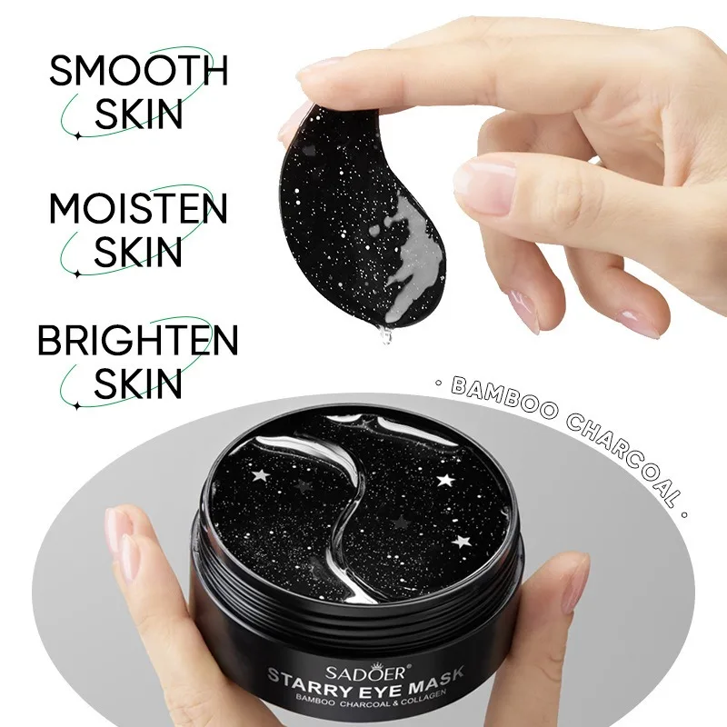 60pcs/box Starry Eye Mask Beauty Under Eye Masks-Contains Bamboo Charcoal And Collagen Firming And Rejuvenating Skin
