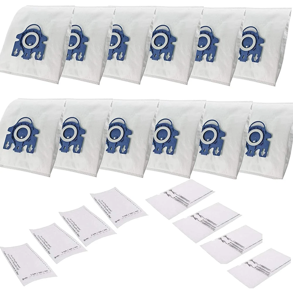 

12 Vacuum Cleaner Bags+8 Filters Compatible with HyClean Miele GN 3D 10408410,Classic C1 Efficiency Vacuum Cleaner Bags