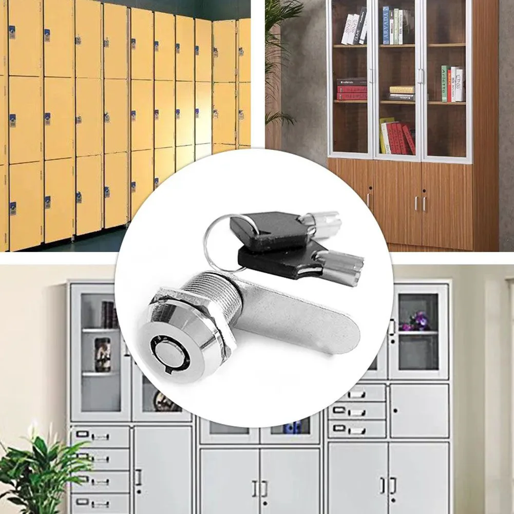 Cabinet Lock 16/20mm MailBox Locker Cupboard Cam Lock Door Drawer Cabinet + 2 Keys Furniture Locks Drawer DIY Cabinet Tools