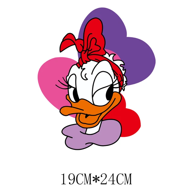 Donald Duck Iron on Patch Duck Patches Heart Patches Iron on 