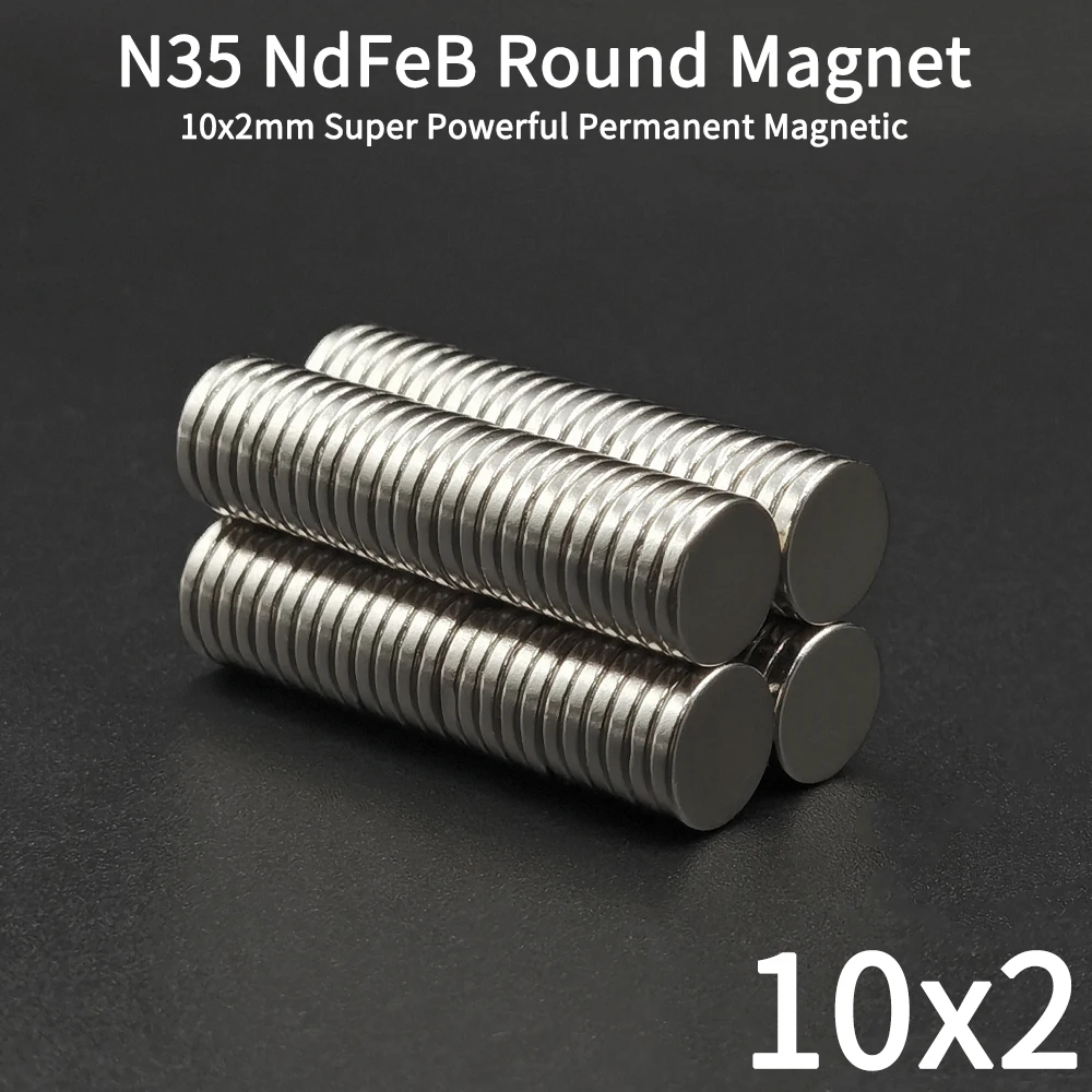 Neodymium Magnets 10/20/50Pcs 10x2 Super Strong Magnet 10mm X 2mm Round Magnetic NdFeB Neodymium magnet N35 Powerful Disc imanes 10*2