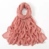 Nouveau Hijabs musulmans pour femmes écharpe mince châles unis Femme Musulman doux Viscose rayonne foulard islamique Turban bandeau 190x85 cm