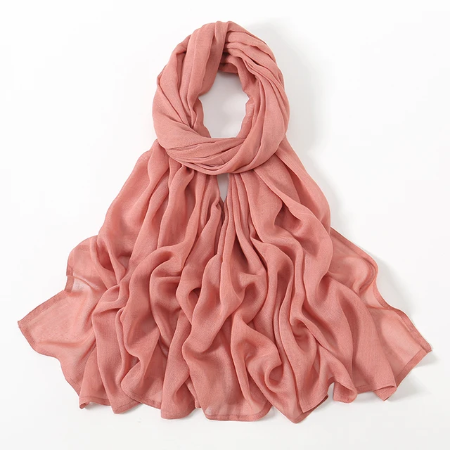 Nouveau Hijabs musulmans pour femmes écharpe mince châles unis Femme Musulman doux Viscose rayonne foulard islamique Turban bandeau 190x85 cm