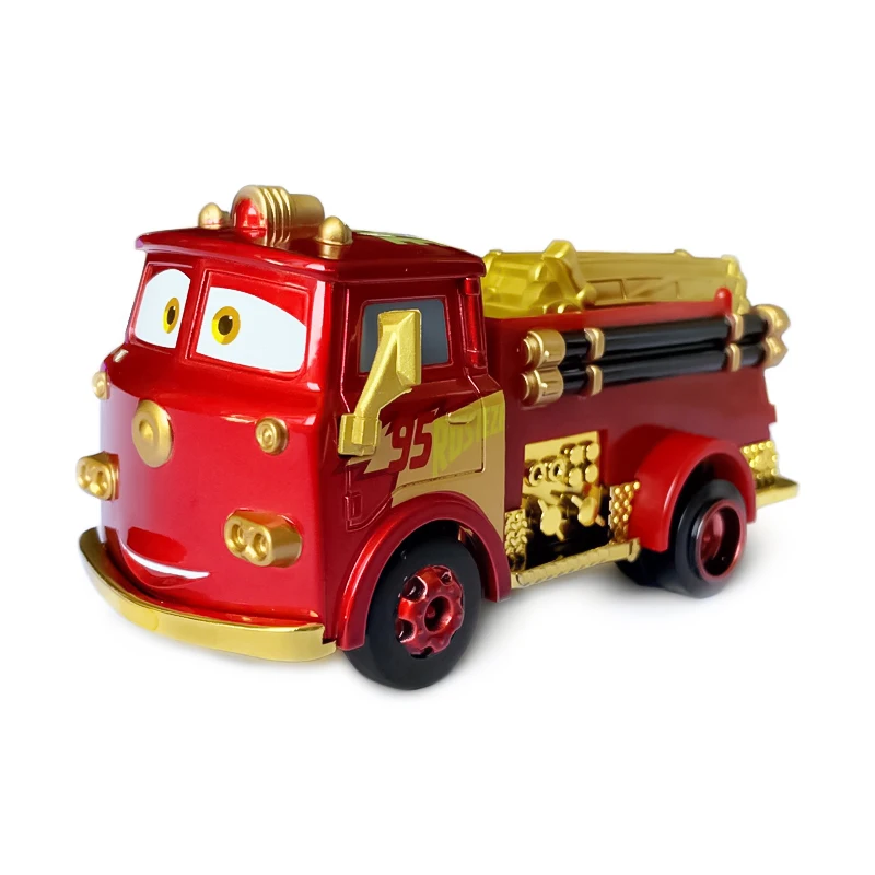 Disney Cars 2 3 Lightning Mcqueen Trasparente Little Red Fire Truck The King Diecast Metal Car Model Toy For Boy Birthday Gift