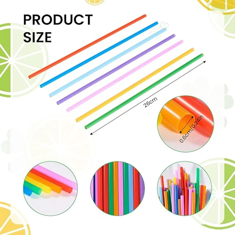 100-1000Pcs Multicolor Drinking Straw Disposable Wedding Party Birthday Milk tea Juice Straw Bar Accessories Beverage Wholesale