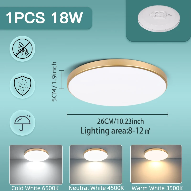 ตัวเลือกสินค้า โคมไฟเพดาน LED 220V ประหยัดพลังงาน สำหรับตกแต่งบ้านสไตล์โมเดิร์น