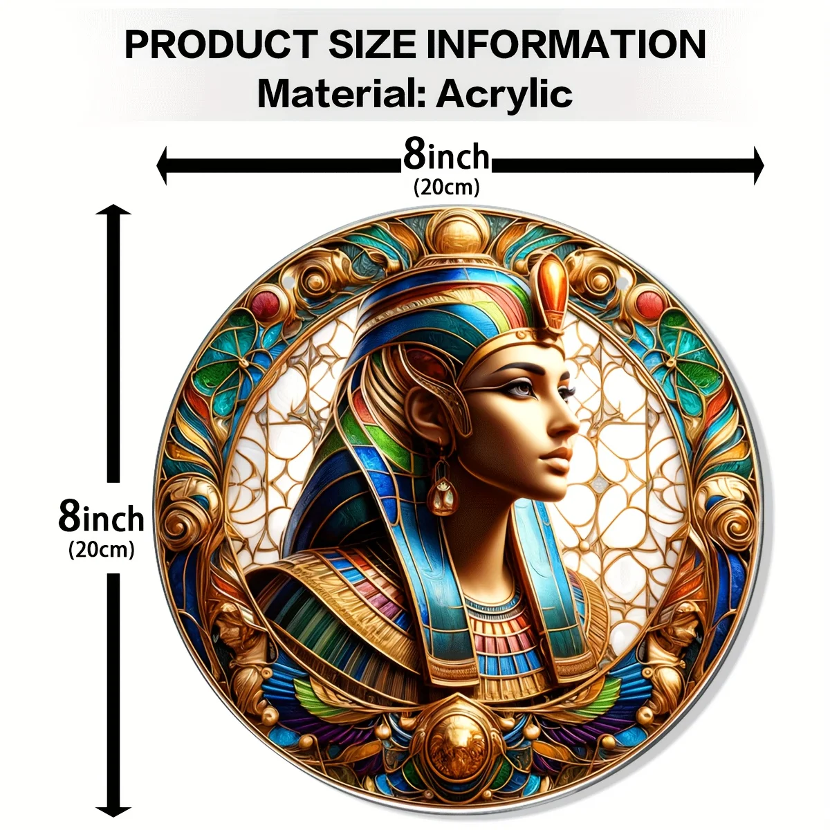 Glam Style Acrylic Decorative Sign&Plaque,Egyptian Goddess Bastet Sun Catcher,Symbolic Religious Theme,Wall Hanging,Home Decor - Image 2