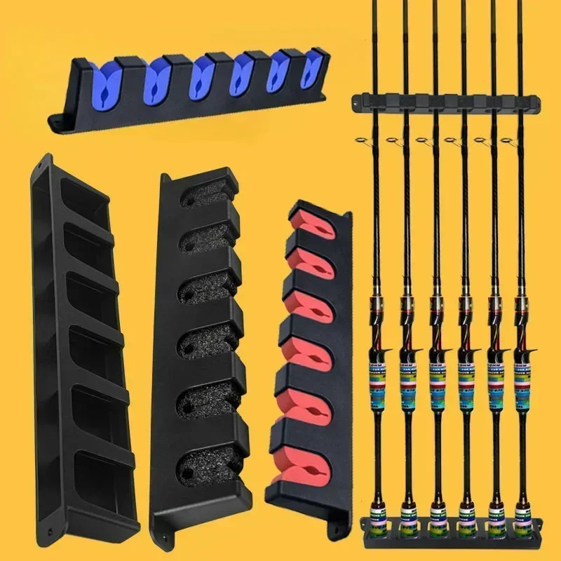 FishingRodHolders6RodRackVerticalPoleHolderWallMountModular