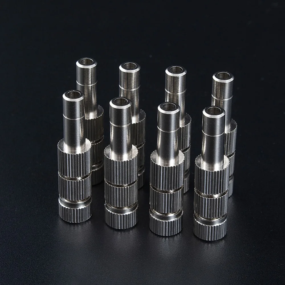 2 Buses Brumisation Inox 1/4BSPT – Orifice 0,3 Mm – Avec Filtre Et Ruban D'étanchéité – Pour Jardin, Serre, Fontaine, Nettoyage
