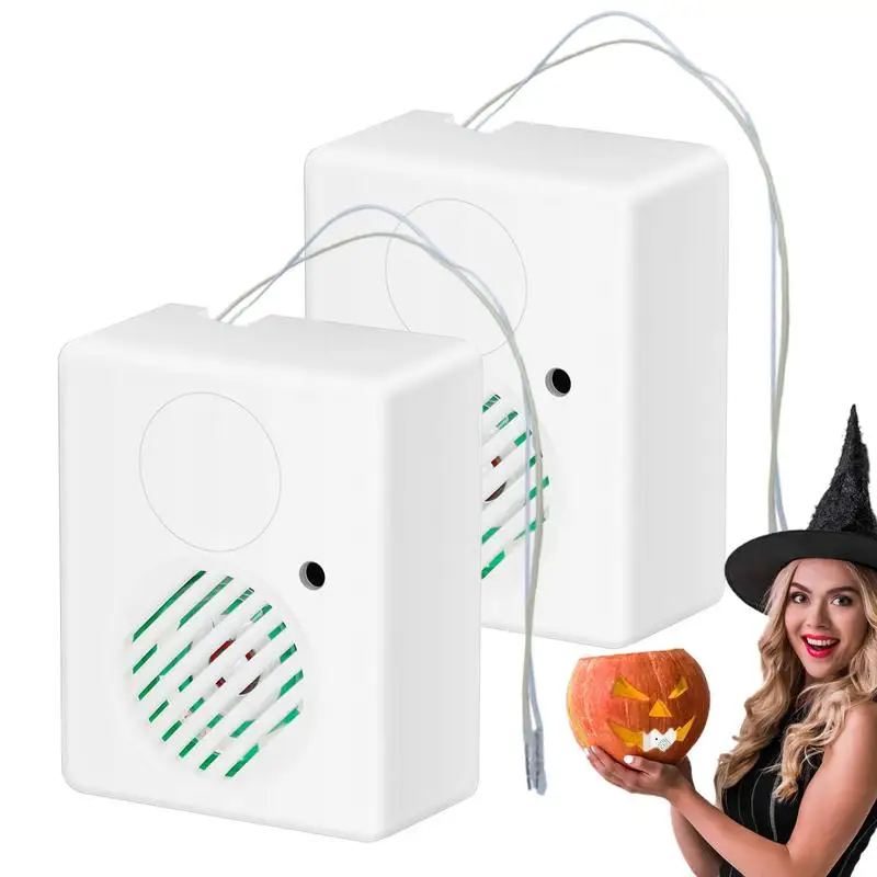 2pcs Halloween Scream Speaker Horror Screaming Tricky Voice-activated Props Scary Sound Sensor For Halloween Party Noise Makers