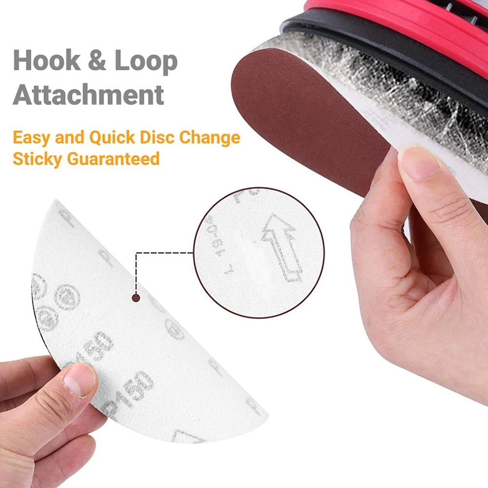 

20pcs 4/5inch Sandpaper Kit No Hole Hook And Loop Sanding Discs 40-2000 Grit Sandpaper 100mm/125mm Aluminum Oxide Sandpaper