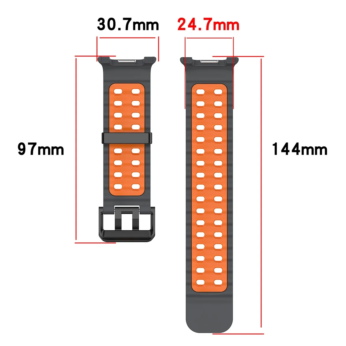 Ocean Silicone Strap - Comfortable & Breathable Bracelet for Smartwatch