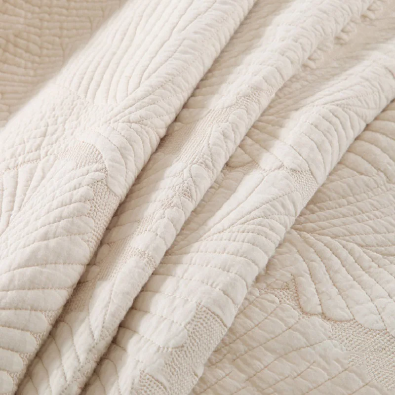 CHAUSUB Classic Cotton Quilt Set 3PCS Bedspread on Bed Embroidered Bed Cover King Queen Size Summer Coverlet Blanket for summer quilt summer quilt set