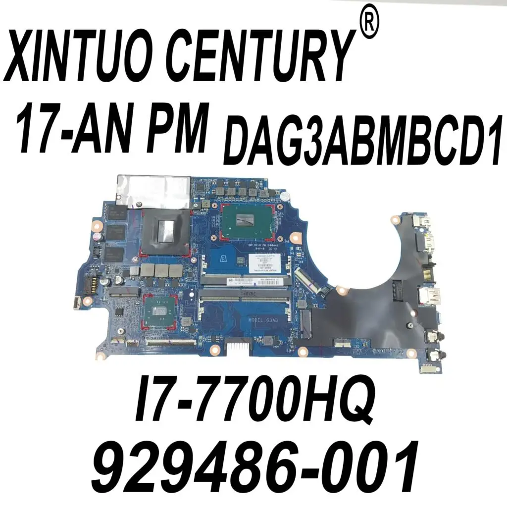 929486-601 929486-001 For Hp Omen 17-An Laptop Motherboard Dag3Abmbcd1 With Sr32Q Gtx1060 I7-7700Hq Cpu Ddr4 100% Test