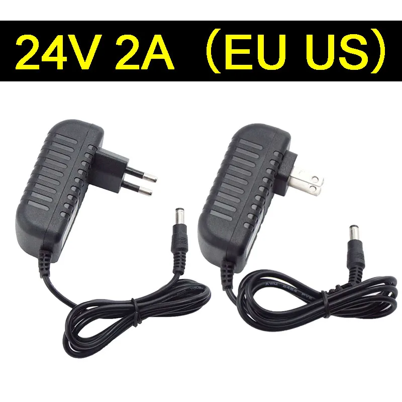 24V 2A 2000ma Power Supply AC DC Adapter Converter charger 100-240VLed Transformer Charging  24volt for LED Light CCTV camera D6 12v 6a 6000ma power supply ac dc adapter converter charger 100 240vled transformer charging 12volt for led light cctv camera