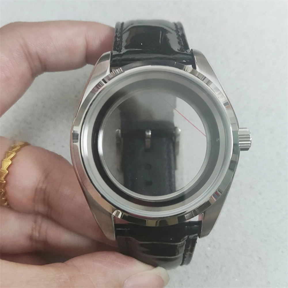 

2023 New 38mm Stainless Steel Watch Case Transparent Bottom Sapphire Glass Case Fit for NH35 NH36 4R 7S Movement 31mm Dial