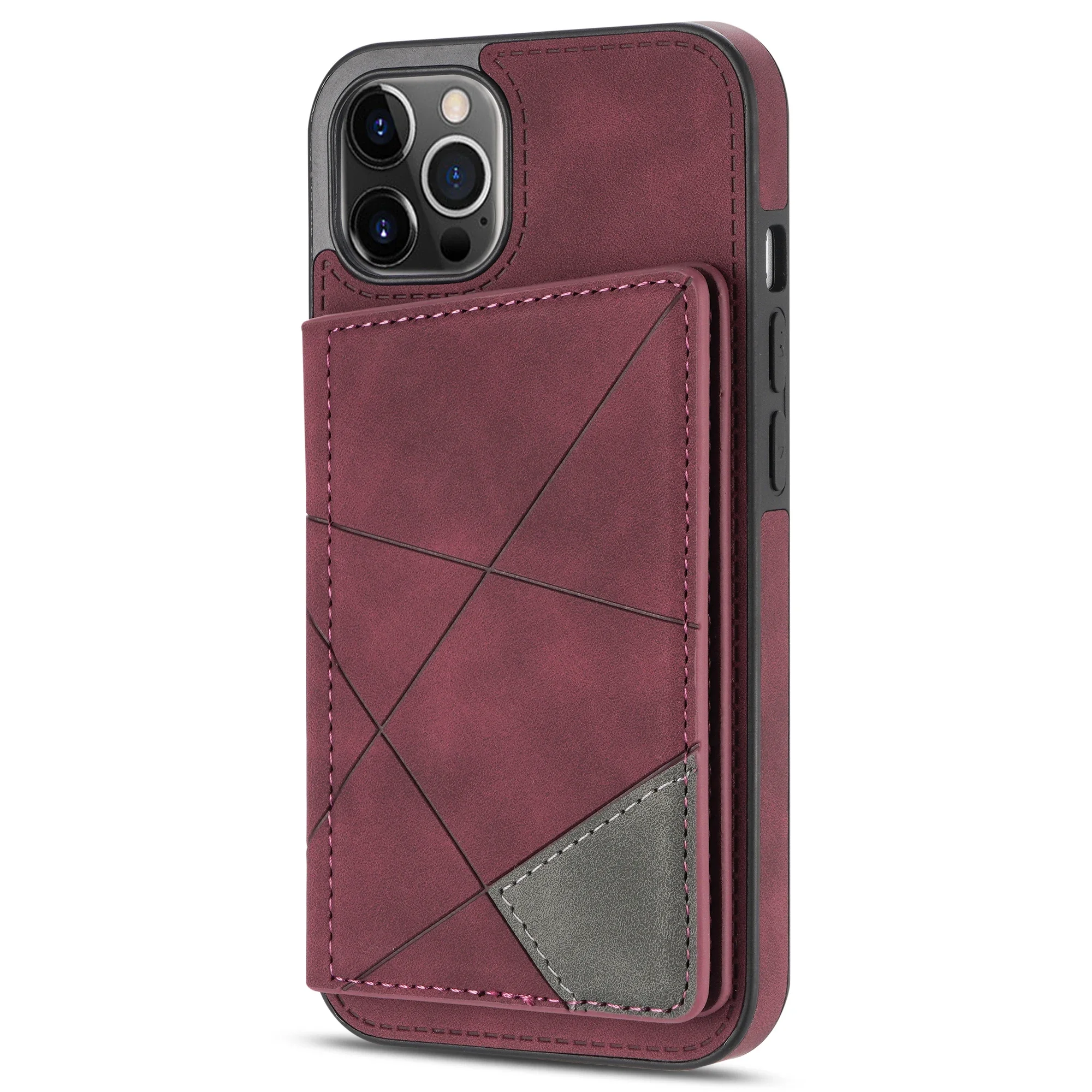 Luxury Leather Wallet Phone Case with Credit Card Holder & Stand Feature