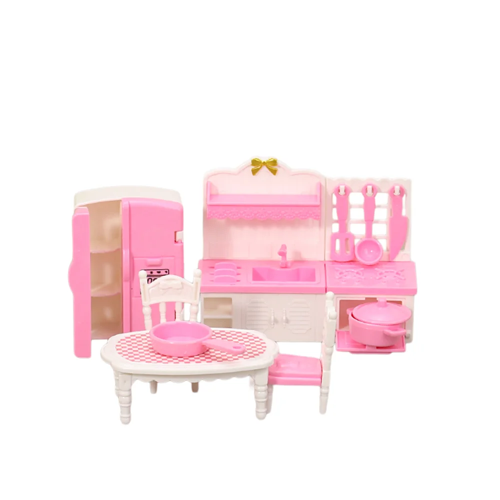 Deluxe Doll Accessories Set: Fashion Closet, Modern Table, Fridge & Wardrobe - Perfect for 1/6 Doll Furnishings & Girls' Gift