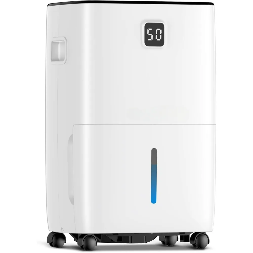 Dehumidifier for Basement with Drain Hose,24H Timer, Child Lock Dehumidifiers for Home Large Room Bathroom with Water Tank