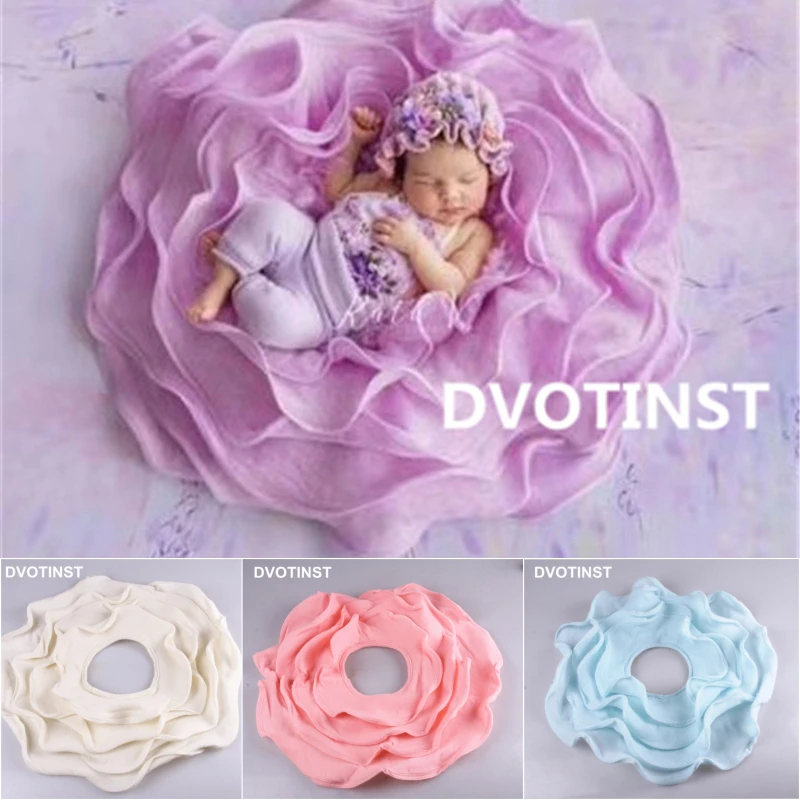 Dvotinst Newborn Baby Photography Props Wool Background Flora Blanket Mat Fotografia Accessories Studio Shooting Photo Props