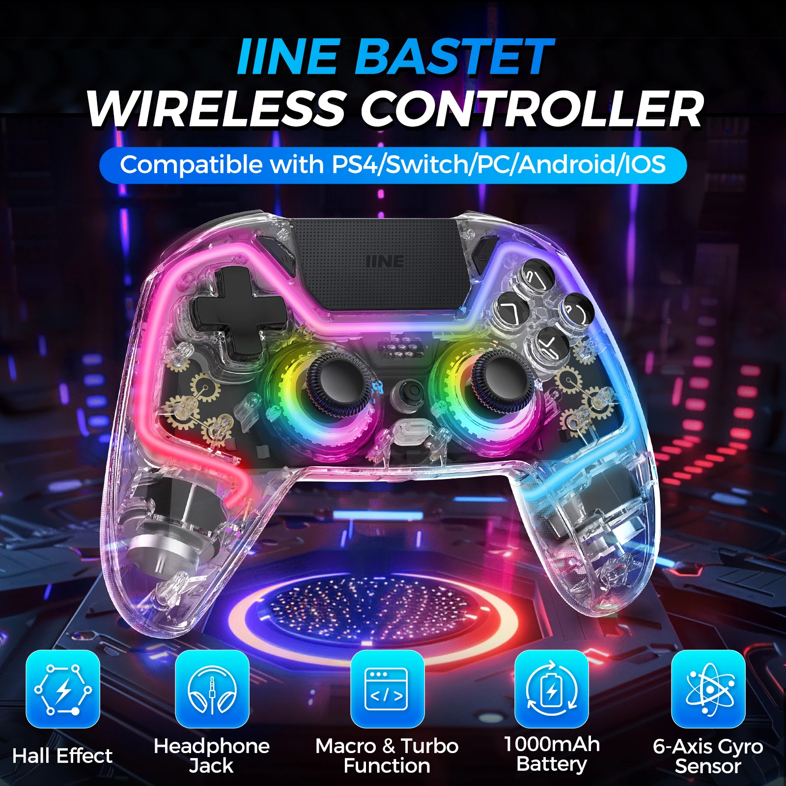 PS4/ġ/PC/ȵ̵/IOS ȣȯǴ IINE Bastet  Ʈѷ ġ е尡 ִ Ȧ ȿ ̽ƽ  Ʈ