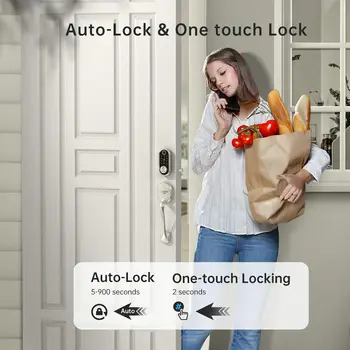 Smart Fingerprint Door Lock with Keypad & App Control, Bluetooth Keyless Entry for Home Security 5
