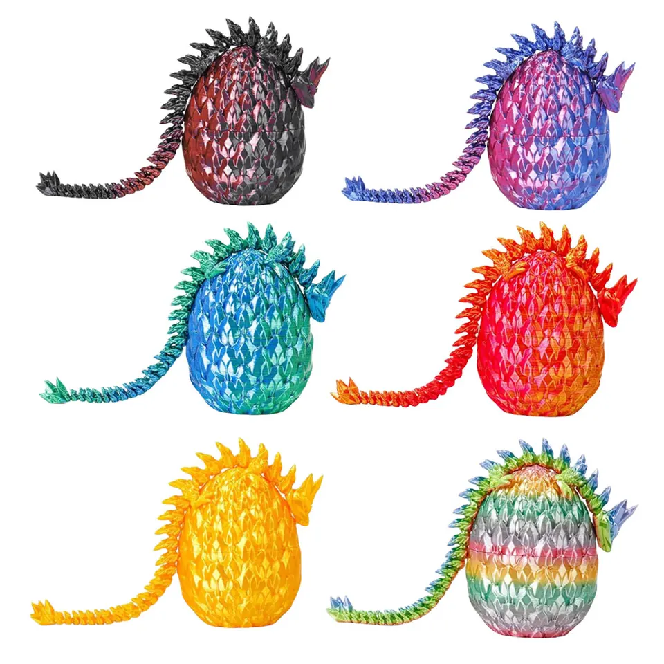 3D Printed Dragon Egg Fidget Toy Set