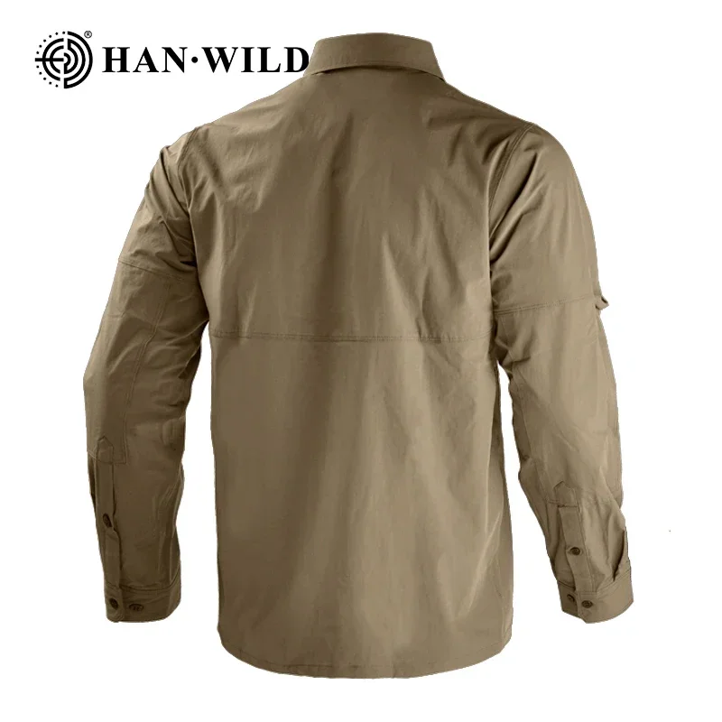 HAN WILD Men's Camping Clothing Lightweight Shirt Quick Dry Tactical Shirt Summer Long Sleeve Work Hunting Shirts Sport Clothes 5