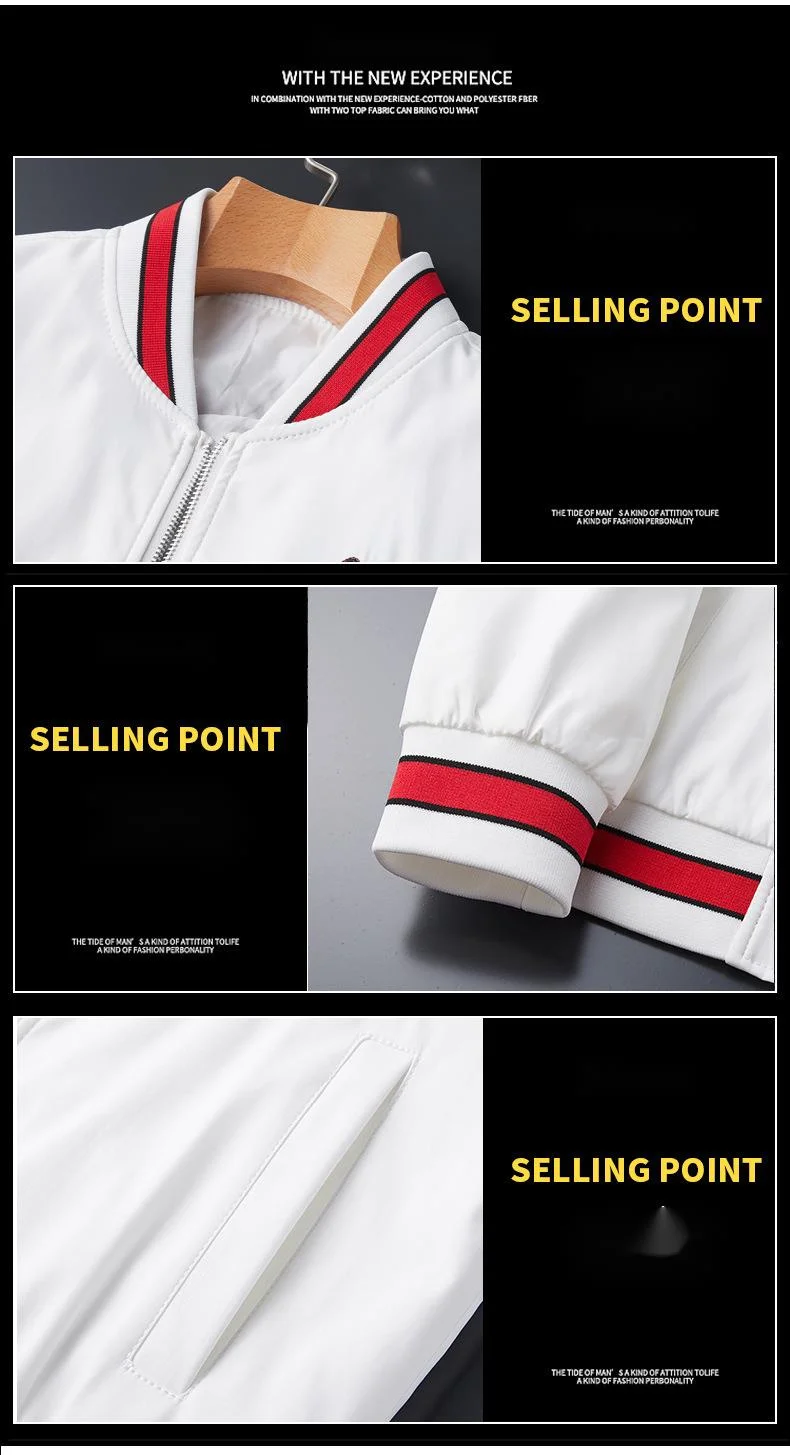 Men's Spring and Autumn New Men's Wear Jacket Casual Embroidery Coat 8875_voghion.com