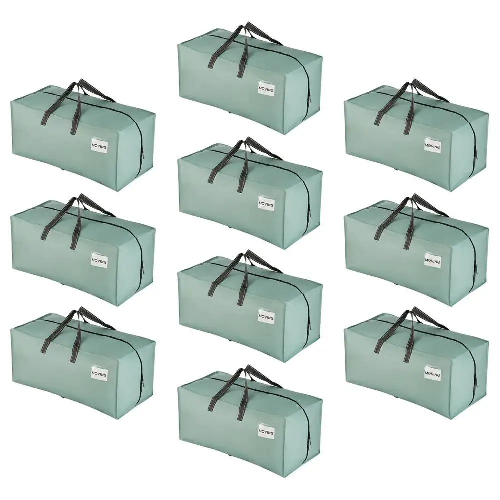 Heavy Duty Extra Large Moving Bags 10 Pack with Backpack Straps Foldable Storage Totes Ideal Camping and Organizing 2