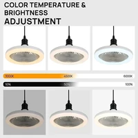 E27 Ceiling Fan Light With Remote Control 3 Colors AC 85-265V 30W Silent Fan Ceiling Lamp Timer Function For Bedroom Living Room 2