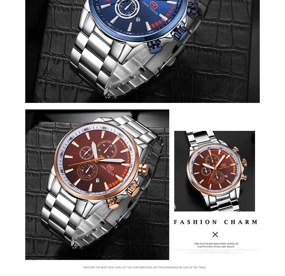 Montre à quartz MINI FOCUS pour homme étanche_voghion.com