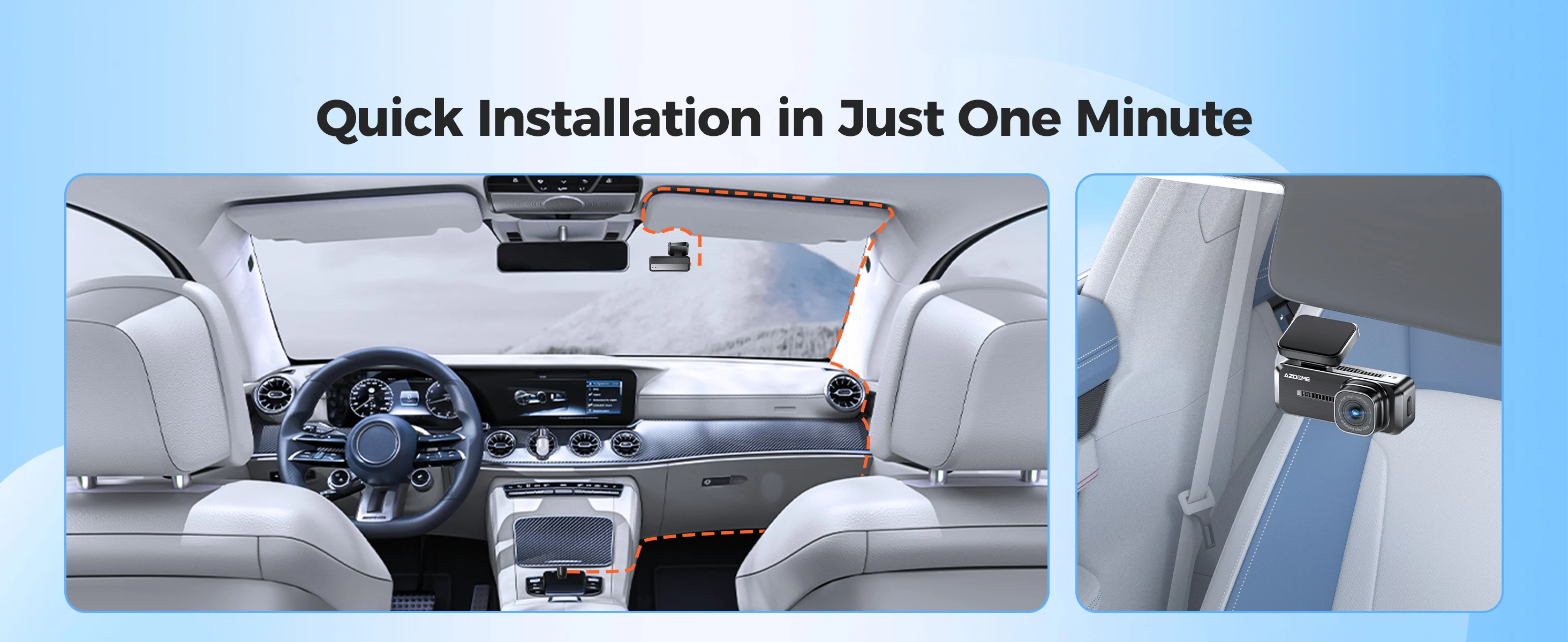AZDOME Dash Cam M200 1080P FHD Wifi Car Camera English Voice Control Car DVR Night Vision G-Sensor 24H Parking Monitor