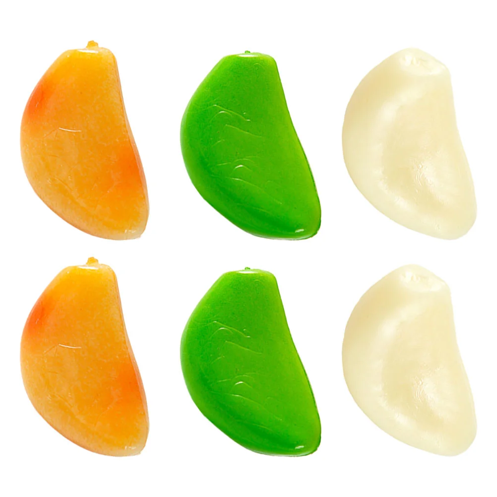 

6pcs Imitation Garlic Flakes Props Fake Garlic Flakes Models Fake Vegetable Models