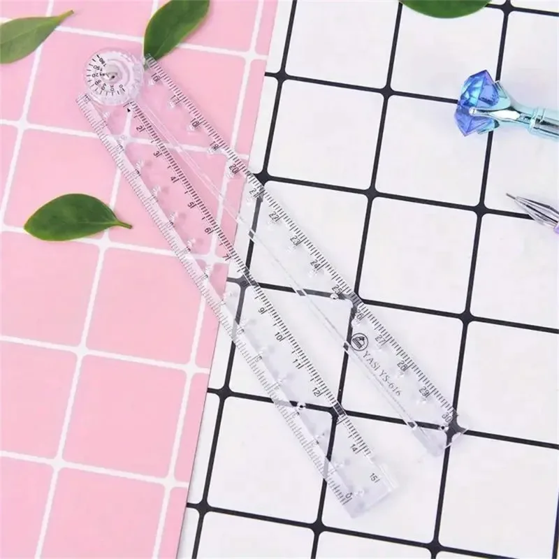 Acrylic Folding Ruler 1pc Ideal for School & Office Needs