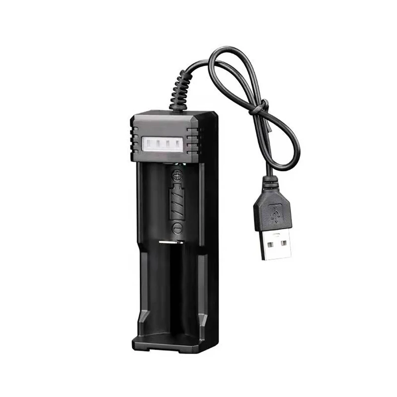 Универсальное интеллектуальное зарядное устройство USB с одним слотом 18650