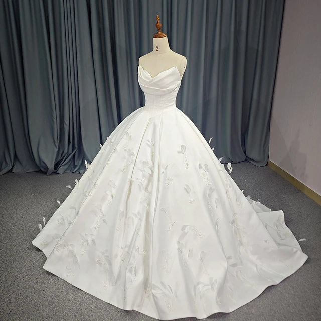 Jancember Wedding Dress 2024 Luxury Strapless Bride Dress With Train Ball Gown Princess Classic Wedding Gowns vestidos de novia 1205 3