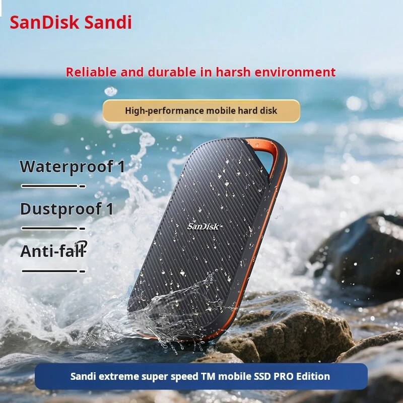 샌디스크 2TB 썬더볼트 4 휴대용 외장 SSD (PSSD), E82, 읽기 속도 3800MB/s, 타입-C 인터페이스, 휴대용 SSD